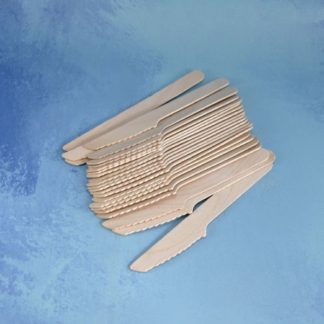 CUCHILLO DE MADERA 14 CM X 50 U.