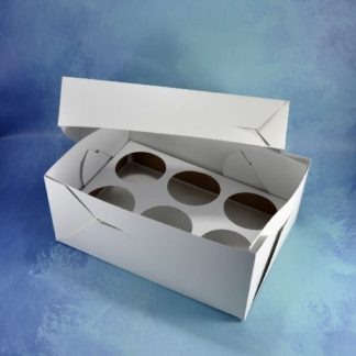 CAJA CARTULINA CUPCAKE X 6