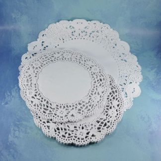 BLONDAS DE PAPEL BLANCAS REDONDAS