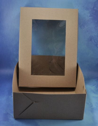 CAJA PARA DESAYUNO VISOR GRANDE MARRON