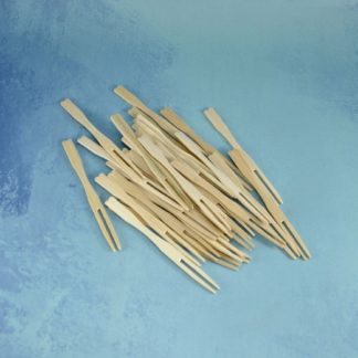 PINCHO TENEDOR DE MADERA 9CM X 50U.