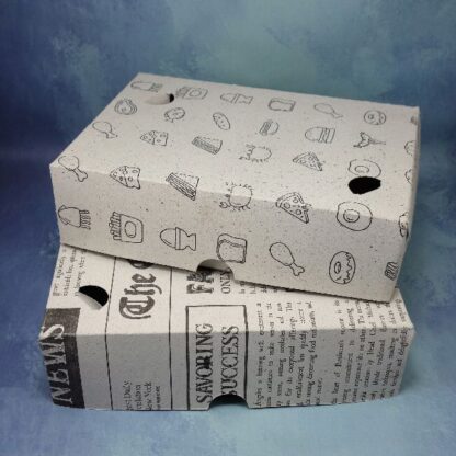 CAJA DE LOMO CHICO BLANCO IMPRESO ENVASES CARLOS PAZ