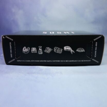 CAJA PARA SUSHI CON DIVISIONES 15/20 PIEZAS NEGRA - Image 2