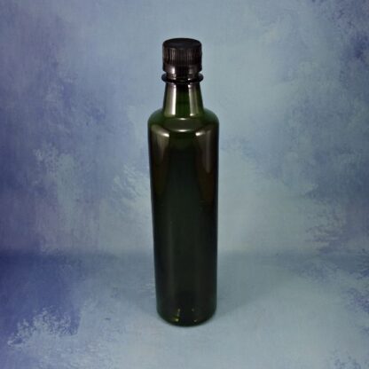 BOTELLA PET SLIM VERDE OLIVO CON TAPA E INSERTO 500CC - Image 2