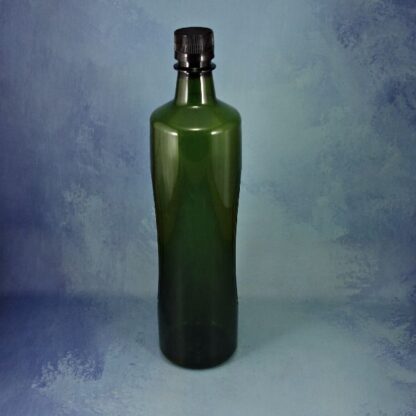 BOTELLA PET SLIM VERDE OLIVO CON TAPA E INSERTO 1 L
