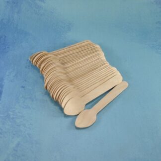 CUCHARITA DE MADERA CAFÉ X 100 U.