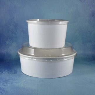 ENSALADERAS DE POLIPAPEL BLANCA CON TAPA