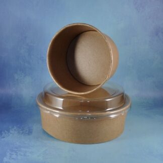 ENSALADERAS DE POLIPAPEL MARRON CON TAPA