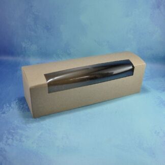 CAJA PARA BUDIN 24 X 7 X 7 CON VISOR MARRON