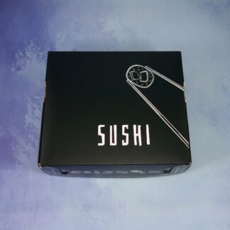 CAJA PARA SUSHI CON DIVISIONES 15/20 PIEZAS NEGRA