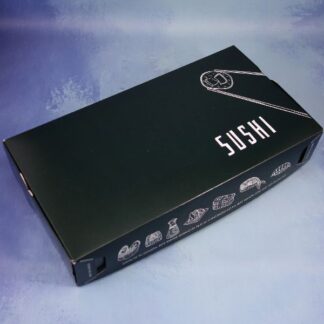 CAJA PARA SUSHI CON DIVISIONES 25/30 PIEZAS NEGRA