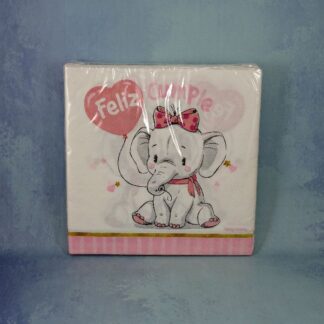 SERVILLETAS DE PAPEL X 20 U ELEFANTE ROSA