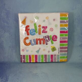 SERVILLETAS DE PAPEL X 20 U FELIZ CUMPLE