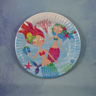PLATO DE POLIPAPEL SIRENITA 17 CM X 6 U