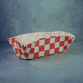 BANDEJA DE PAPEL CUADRILLE ROJO 19 X 9 X 6,5 CM