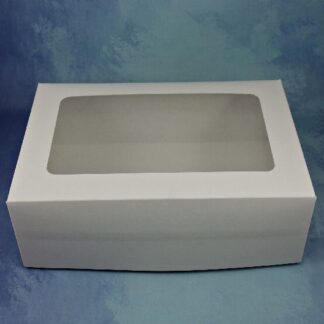 ESTUCHE PASTELERIA CON VENTANA BLANCO 26X17X9