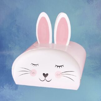 CAJA MEDIO HUEVO CONEJITO DE ALGODÓN - PASCUAS