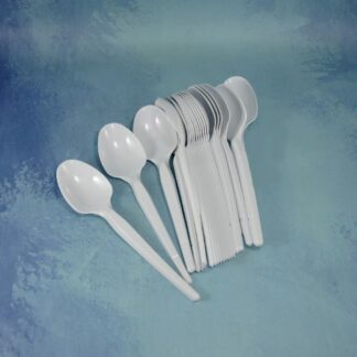 CUCHARA STRAW SOPERA BLANCA Y CRISTAL X 50U.