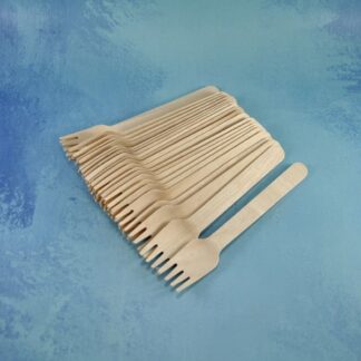 TENEDOR DE MADERA 14 CM X 50 U.