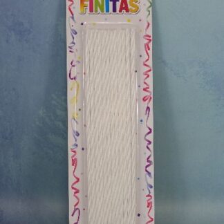 VELAS FINITAS 17CM BLANCA X24