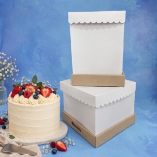 CAJAS DRIP CAKE BLANCA TORTAS ALTAS