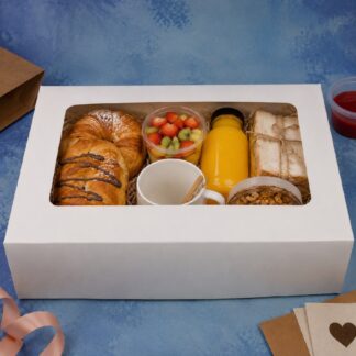 ESTUCHE PASTELERIA CON VENTANA BLANCO 26X17X9